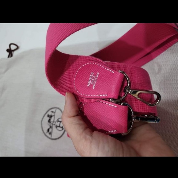 A111- 💯 % authentic Hermès Evelyne PM lll Rose Tyrien Epsom leather - Picture 12 of 16